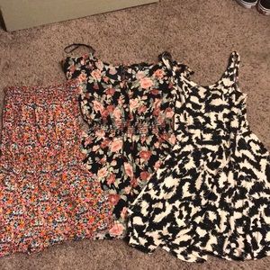 🌼 bundle of 1 strapless romper, and two dresses🌼